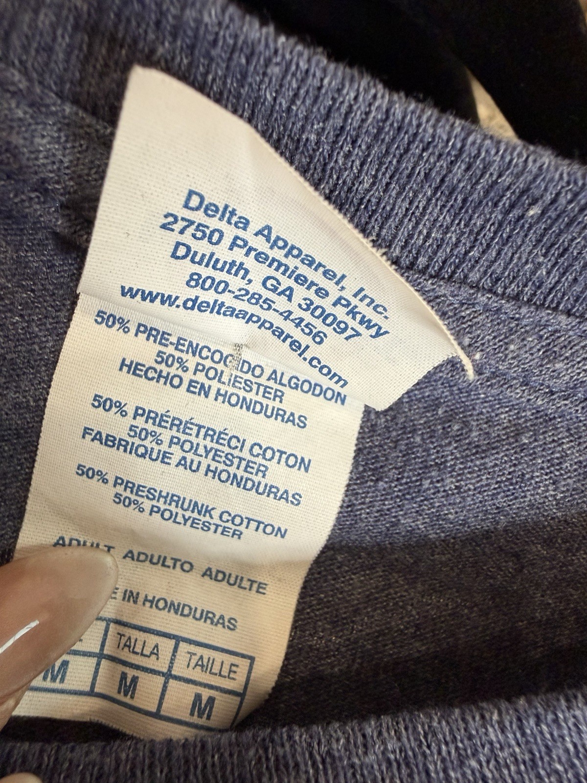 VTG Delta Pro Weight Dolly Parton’s Stampede Blue Graphic Logo Crew Neck Tee M gallery