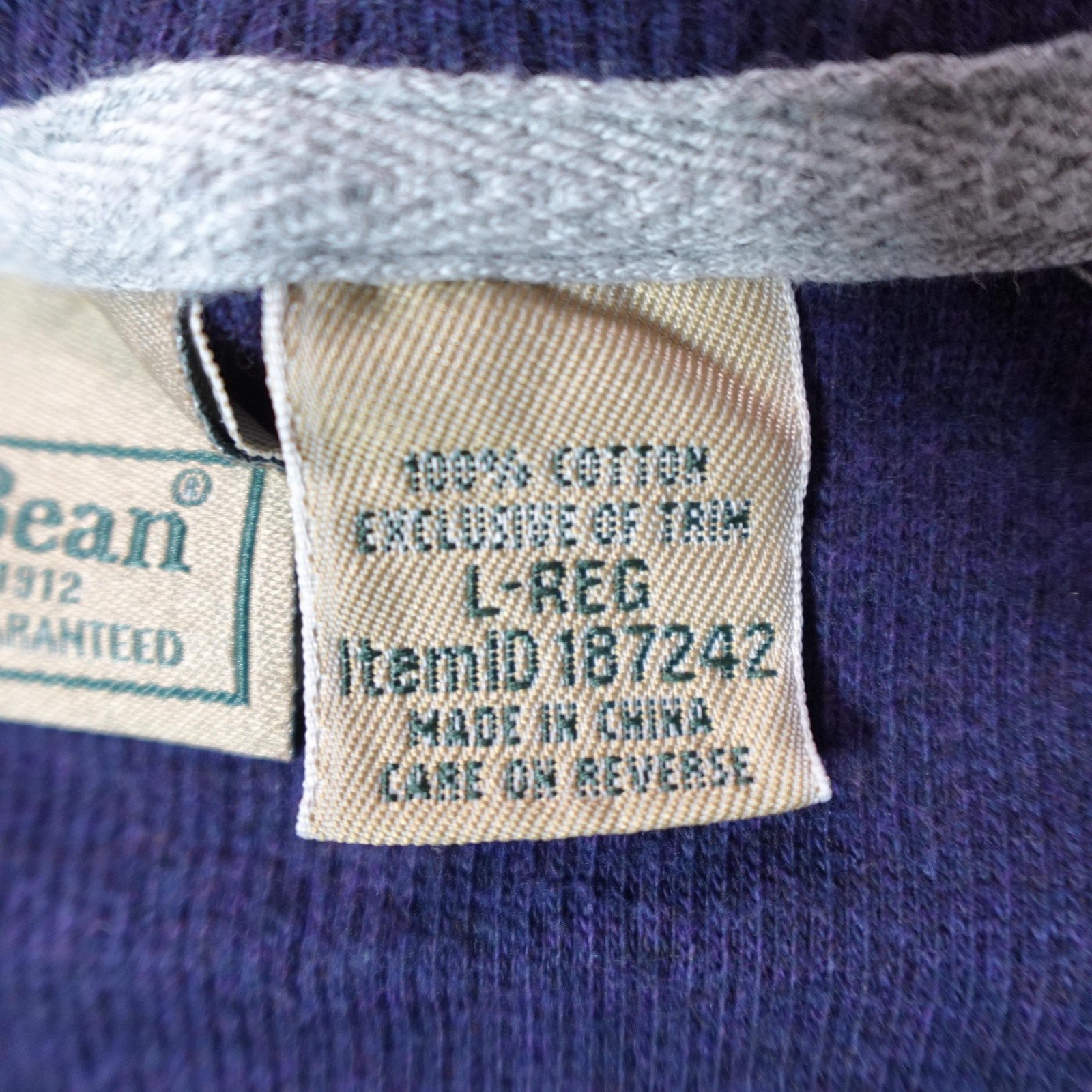 Vintage LL Bean Shirt Mens Large Blue Crewneck Top Outdoor Thin Base Layer Tee gallery