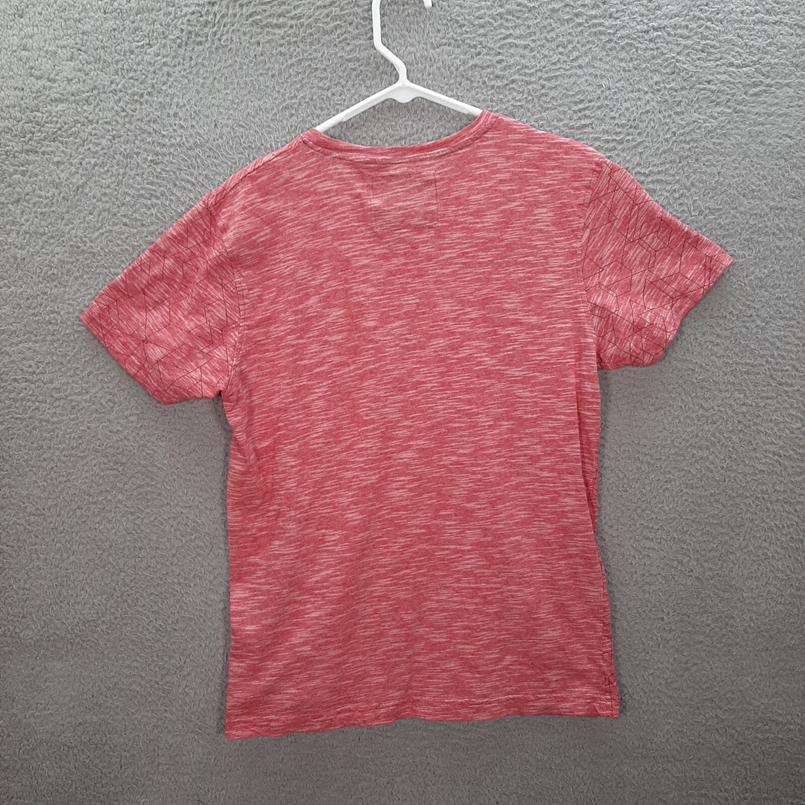 Bruno Shirt Adult Large Red White Geometric Lightweight Stretch Preppy Workwear gallery