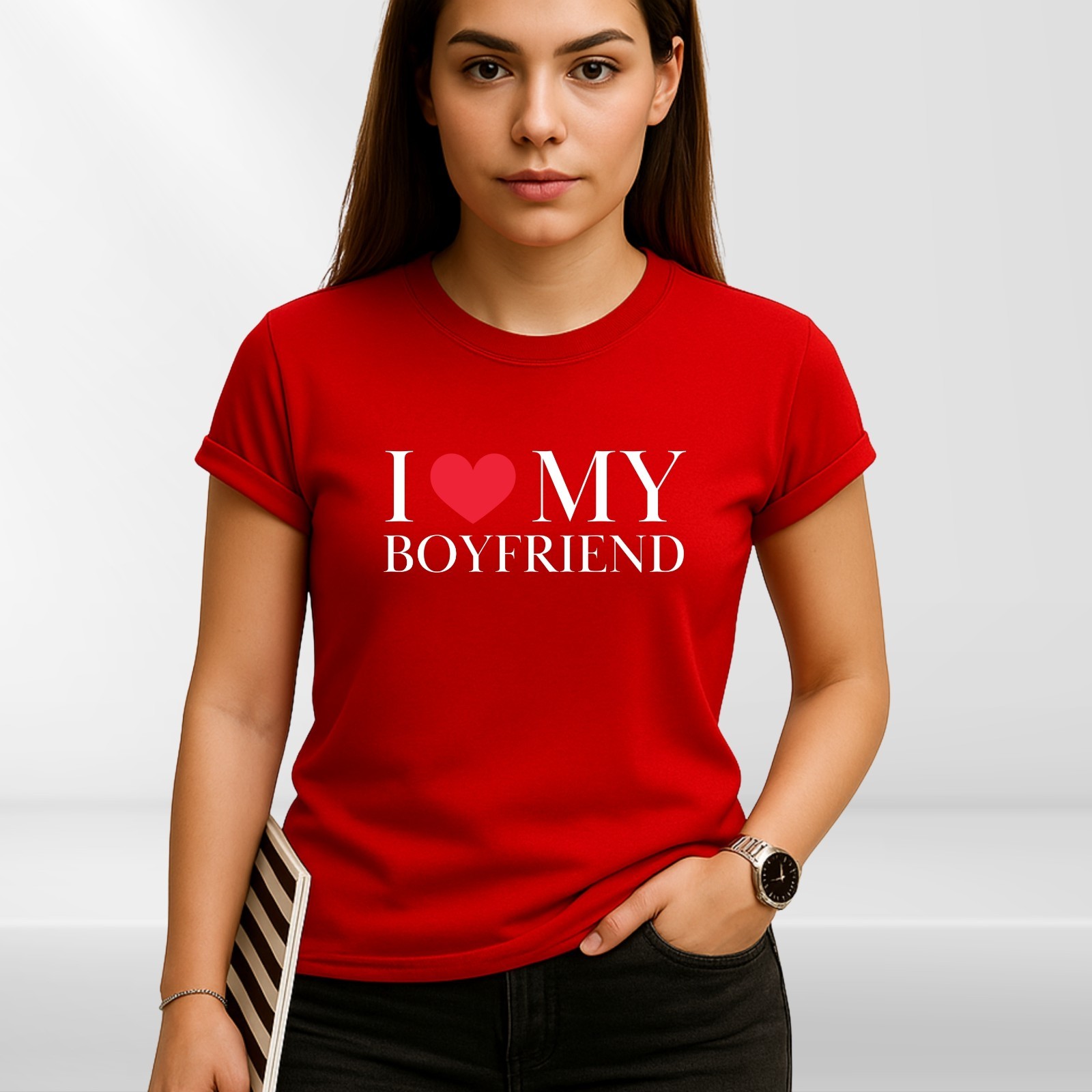 I Love My Girlfriend T-Shirt Gift Joke Mens Birthday Gift Top Tee Valentines Day gallery