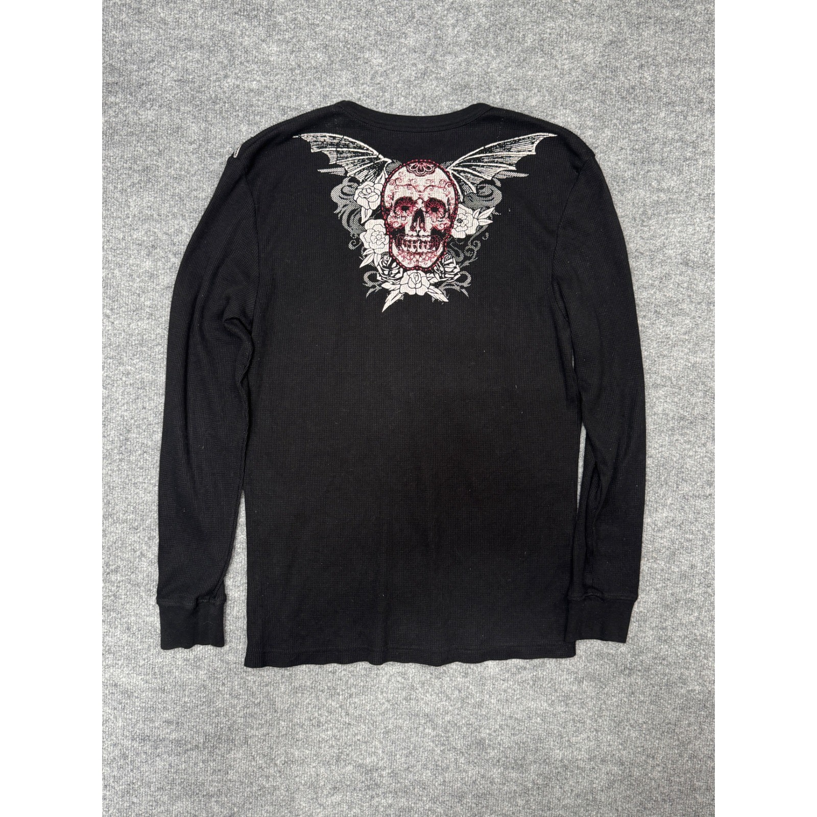 Armored Saint Skull Graphic Thermal Shirt XL Black Waffle Long Sleeve gallery