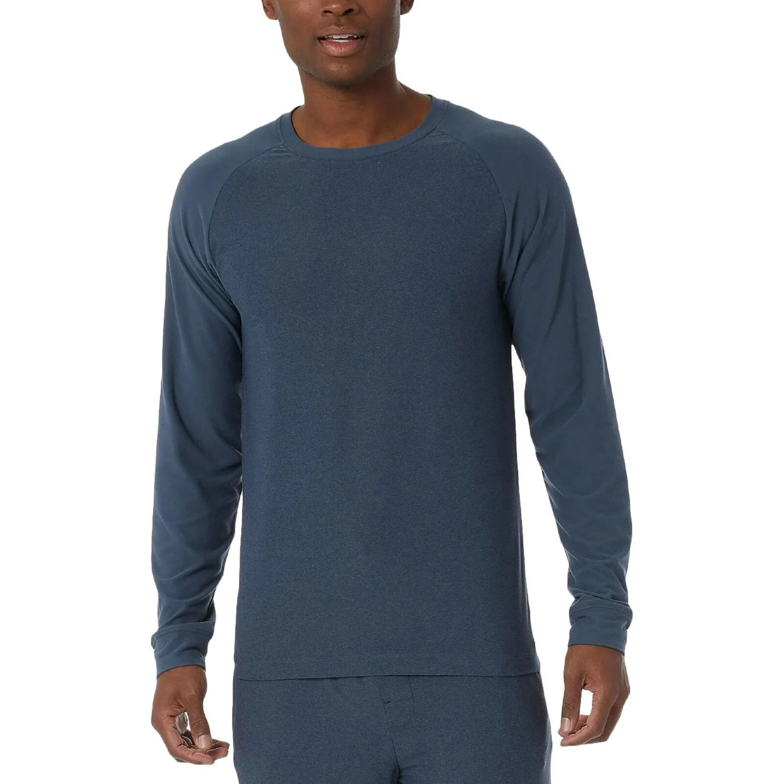 32 Degrees Heat Mens Heat Retention Crewneck Sleep Shirt, Heather Thunder, XL