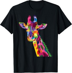Color Critters Cute Giraffe Display Zoo Giraffe T-Shirt