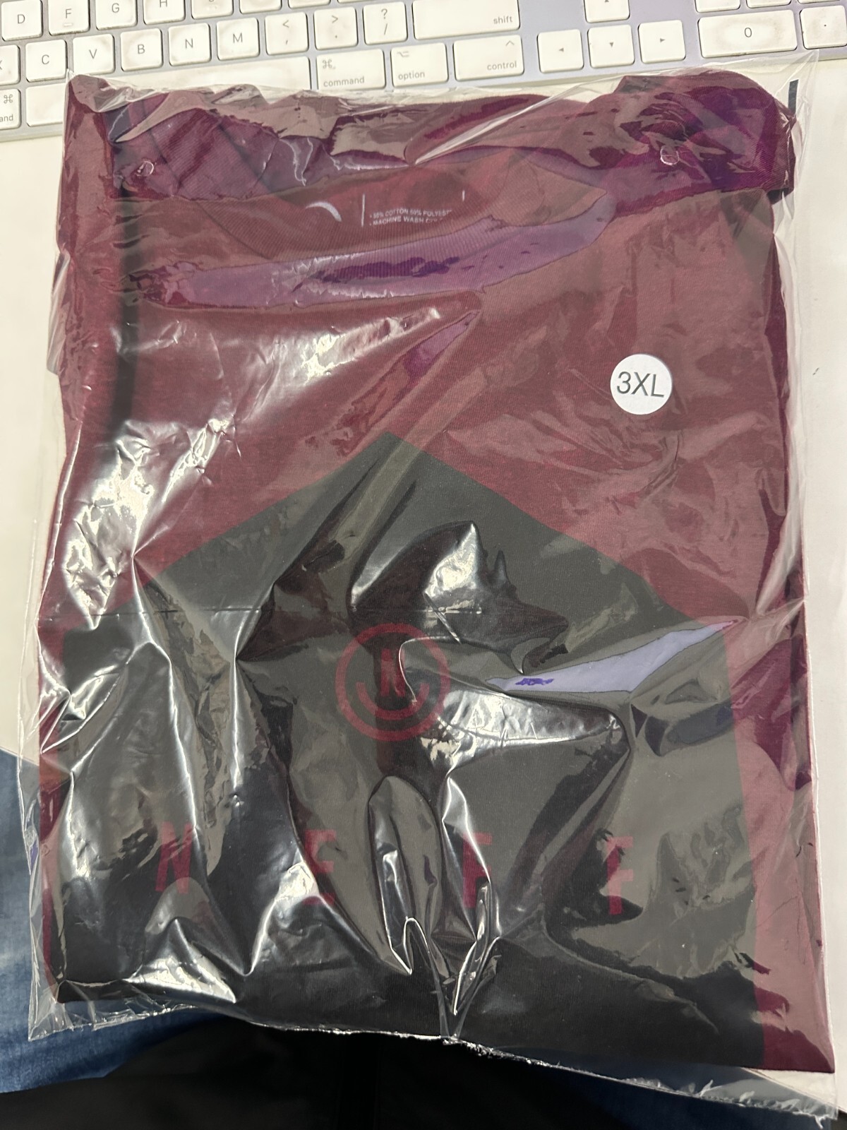 Neff Geometric Logo Mens T shirt BURGUNDY OFFICIAL ITEM gallery