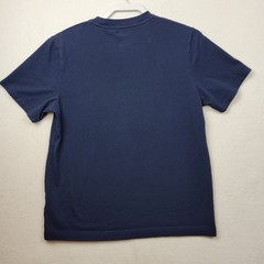 LL Bean Navy Blue Tree Star Embroidered T Shirt Mens Medium Vacationland