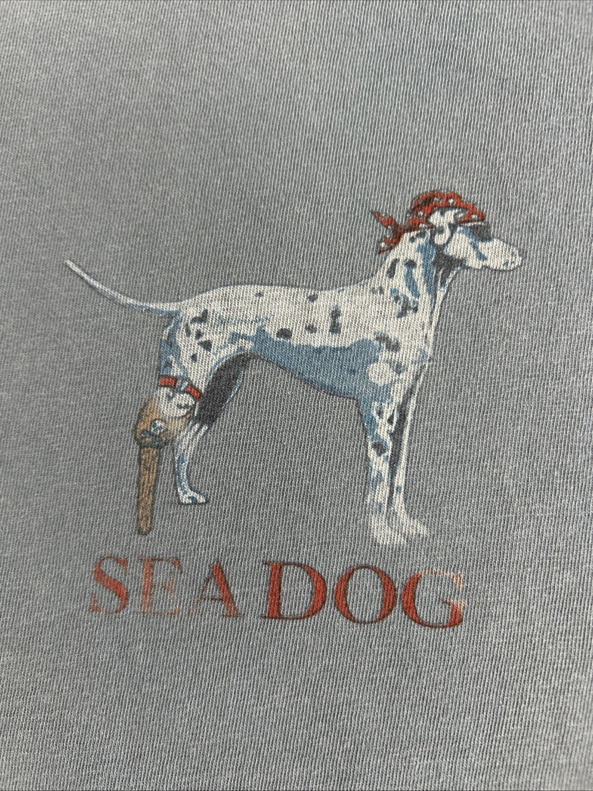 Vintage Sea Dog Graphic Tee Skeleton & Peg Leg Dog Drinking Beer Belize Men’s XL gallery