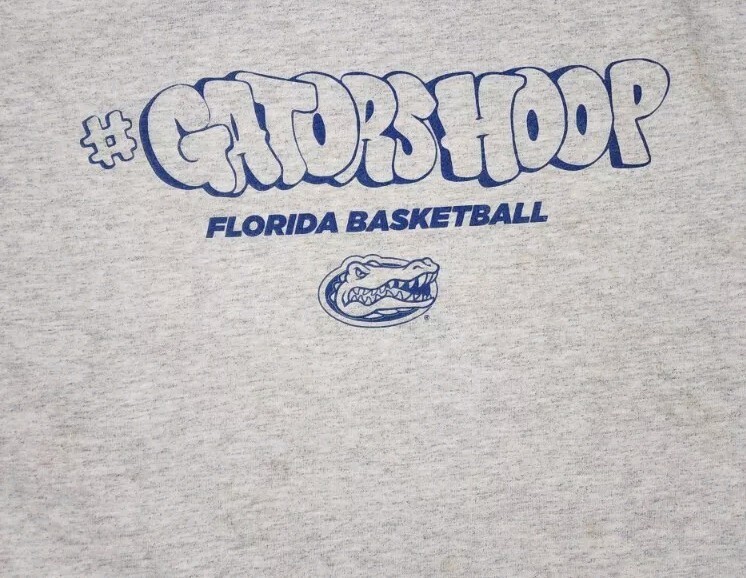 Port & Company Florida Gators Shirt Mens Extra Large XL Gray Blue Chevron Oil gallery