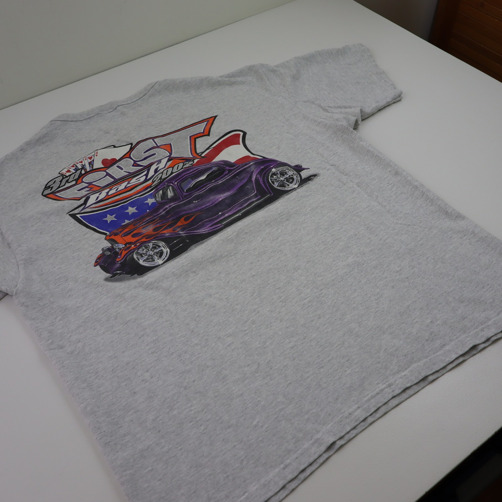 Vintage First Bash 2002 Shirt Mens XL Hot Rod Racing Henley Poker Graphic Tee gallery
