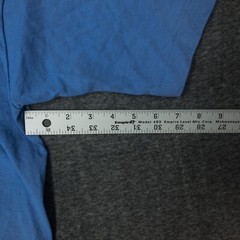 vintage single stitch t shirt native american print wolf periwinkle blue size L
