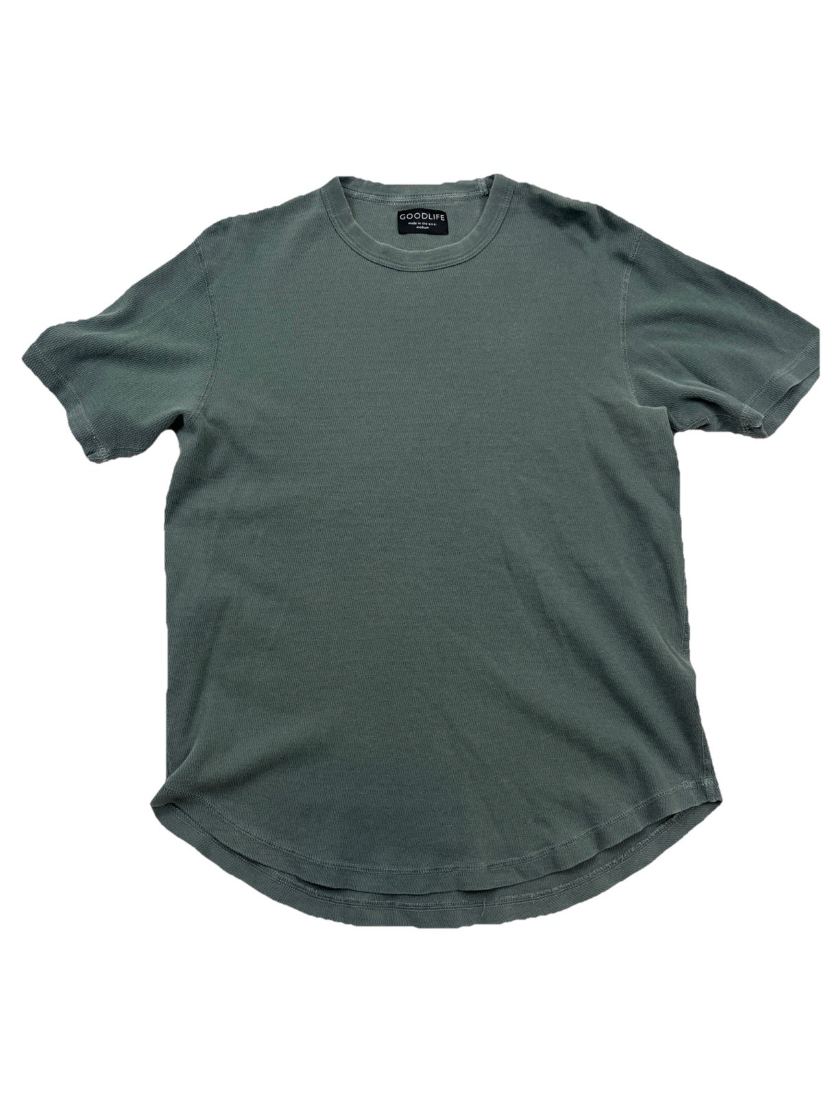 GOODLIFE Mens T-Shirt Medium Curved Hem Modern Casual Crew Comfort Soft Top gallery
