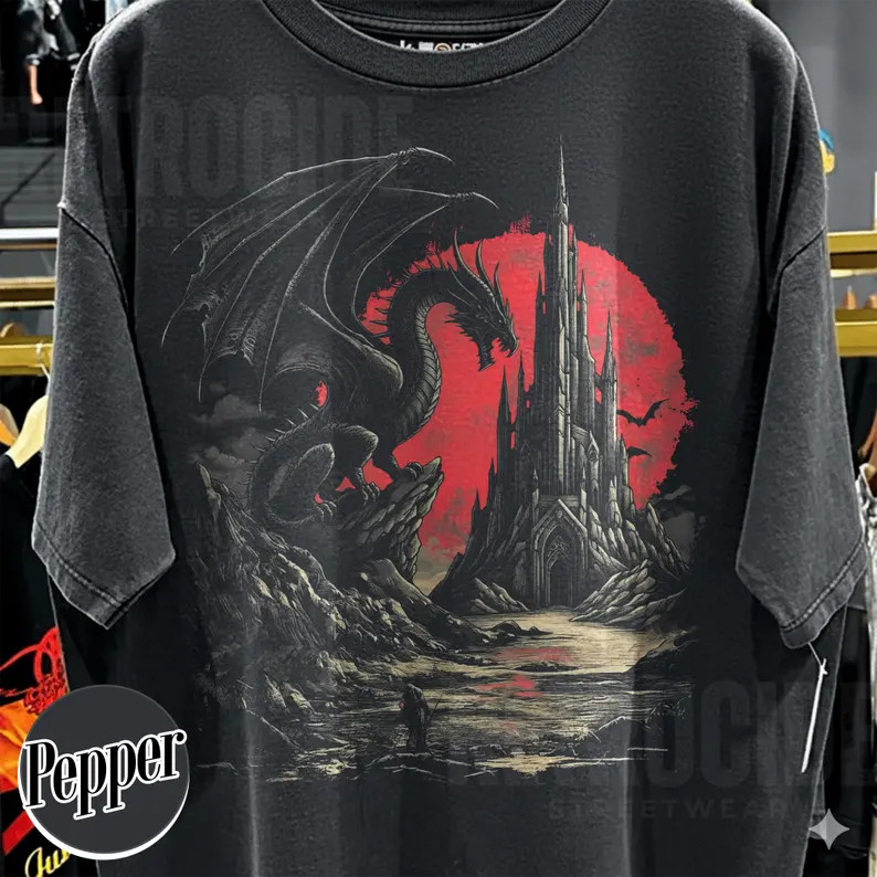 Dragon Medieval Comfort Tee Shirt Fantasy Graphic Men Women Unisex Gift gallery