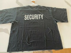 6XL BLACK SECURITY BOUNCER STAFF GUARD SHIRT UNIFORM CONCERT CLUB EVENT