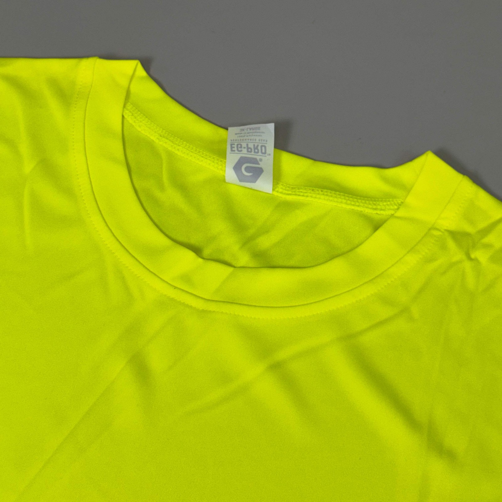 EG-PRO (4 PACK) Long Sleeve High Visibility Shirt 100% Poly SZ 3X Safety Yellow gallery