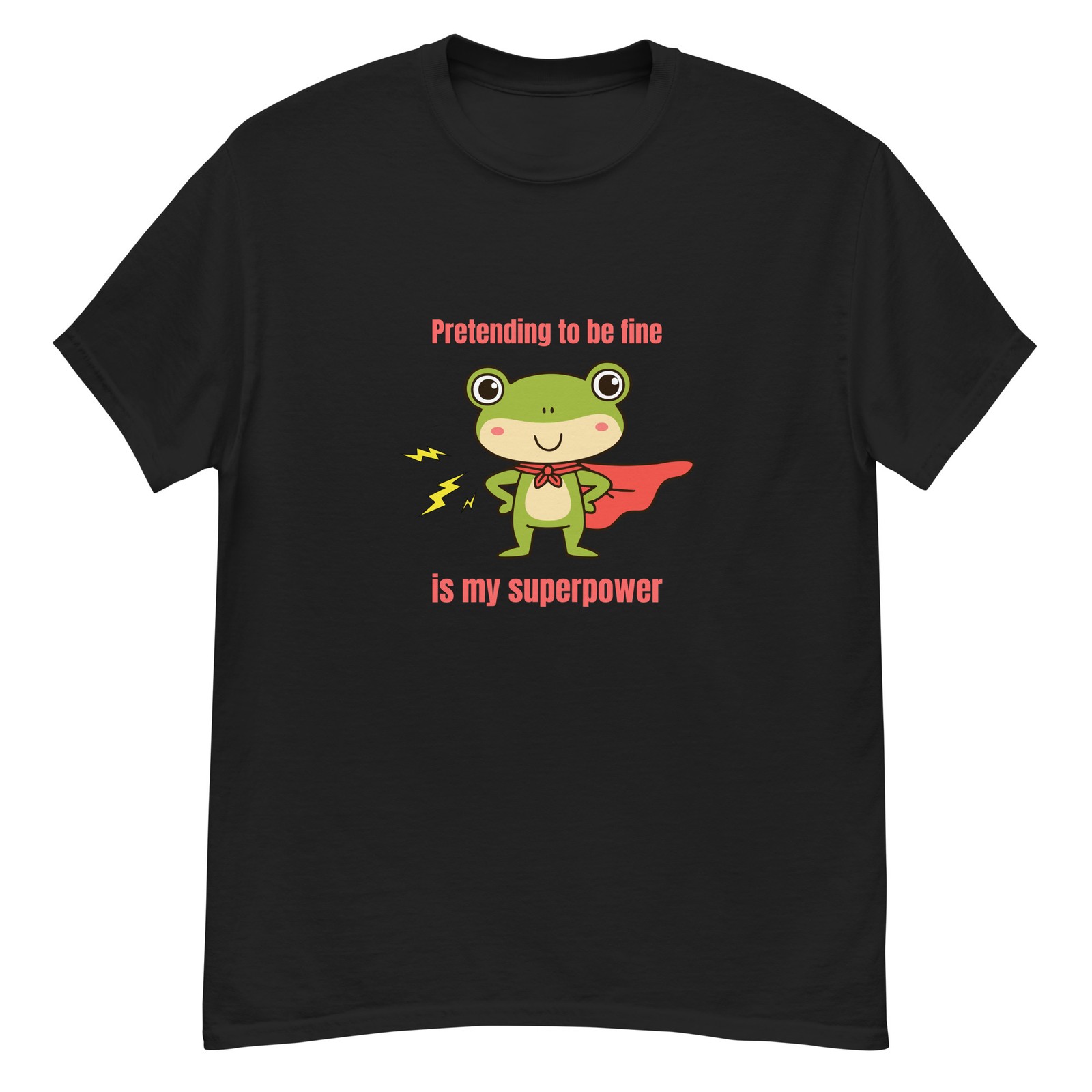 Funny Chronic Illness Frog Shirt Pretending to Be Fine Superpower Tee gallery