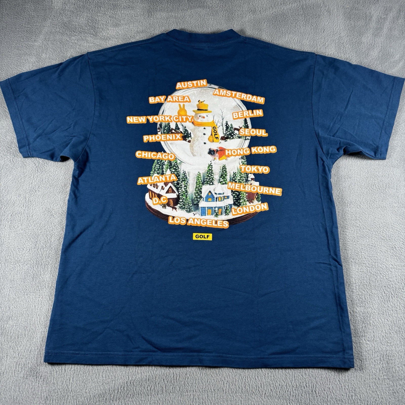 Golf Wang Snowglobe T-Shirt XL Blue Tyler The Creator Holiday Rare World Tour gallery