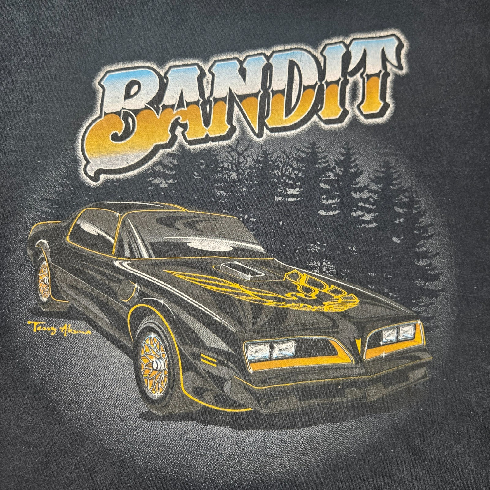 Vintage 90s Bandit Snowman Big Rig Tee XL Trans Am Truck Smokey Shirt USA gallery