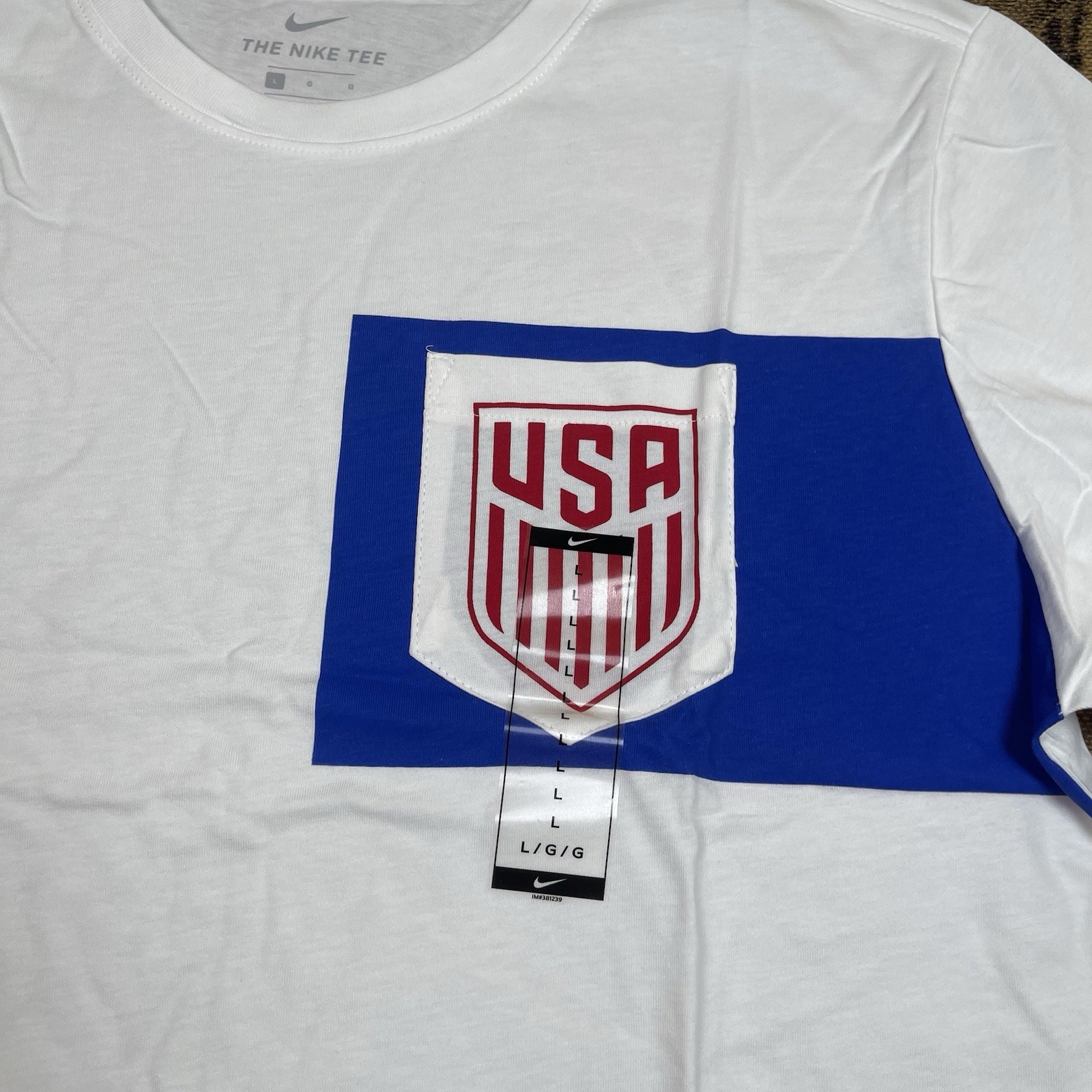 Nike Team USA Men's National Soccer Team White Pocket T-Shirt Size Large New gallery