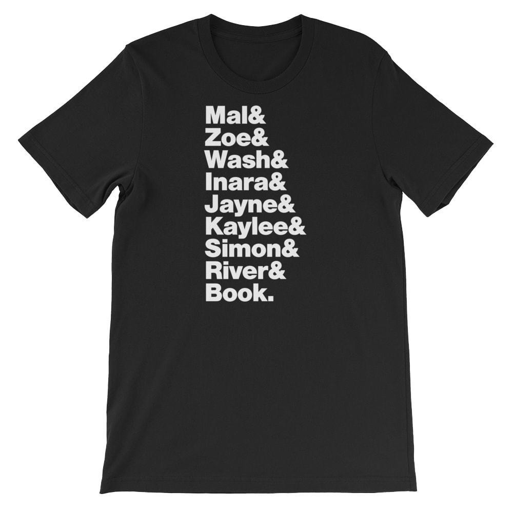 Firefly T-Shirt. TV Show SciFi Tee on Black White or Gray Soft Cotton