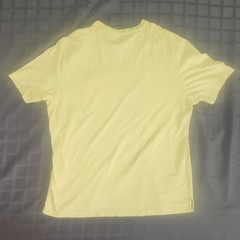 Tommy Bahama Relax Mens L Yellow Solid Pocket Crew Neck Short Sleeve Tee