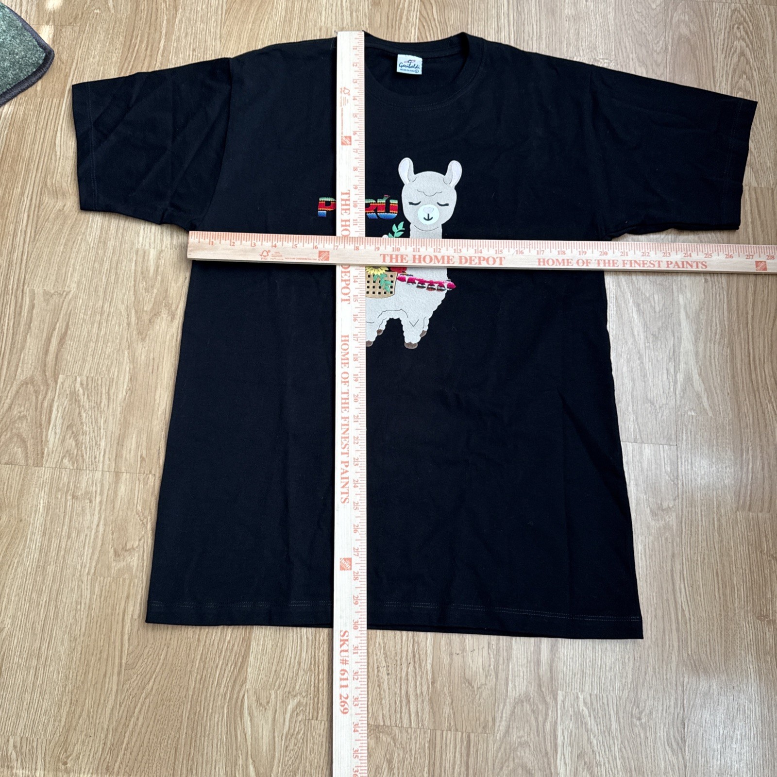 Black Llama Funky T-Shirt From Peru New No Tags Short Sleeved Large Cotton gallery