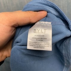 BYLT Premium Basics Drop Cut S/S Men’s T-Shirt Size XL Blue BYLT Short Sleeves