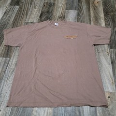 Vintage Construction Workers Brown T Shirt XL 1999 90s Husband Dad Shirt Gift