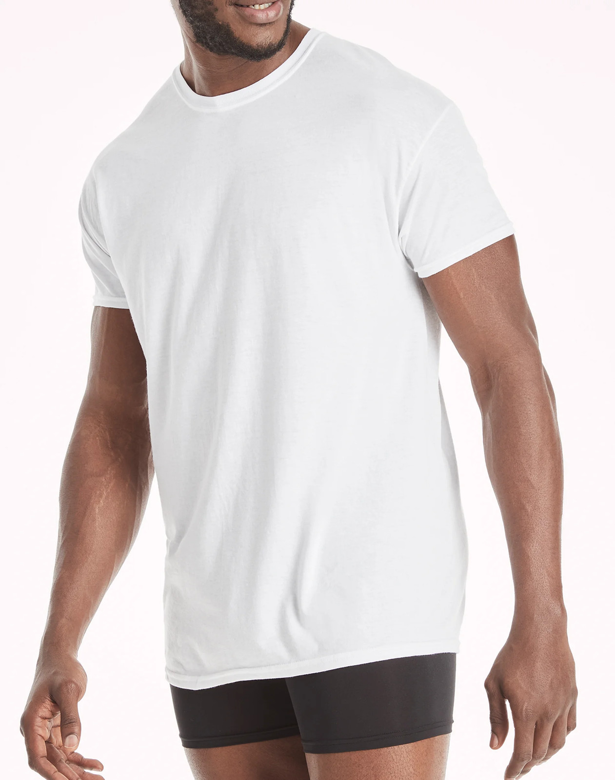 Hanes 3-Pack Men T-Shirt Tee Comfort Fit White Crew Neck Undershirt Short Sleeve gallery