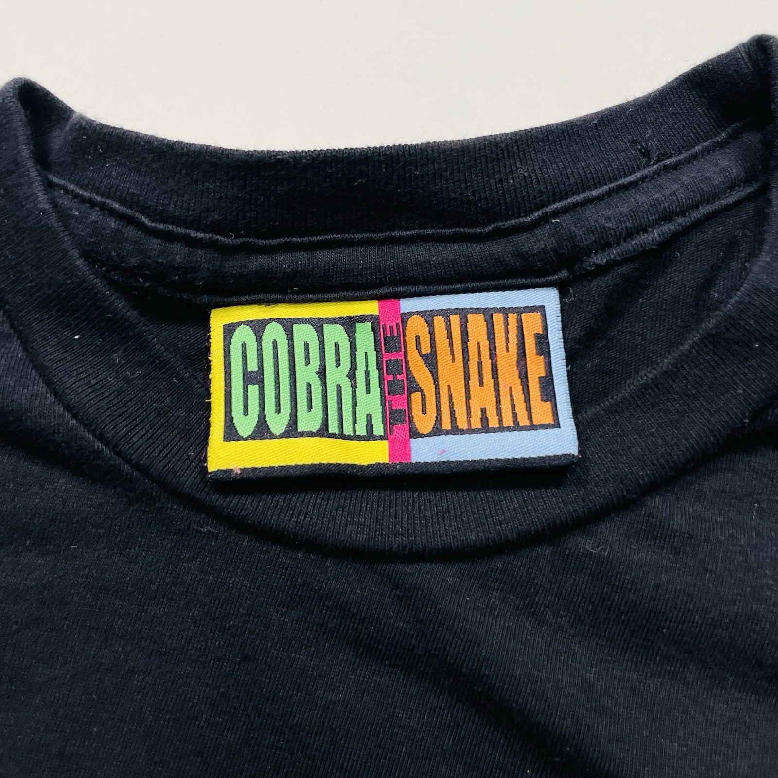 VTG Y2K Cobra Snake MySpace Era Emo Scene Photo T-Shirt Black Womens S gallery