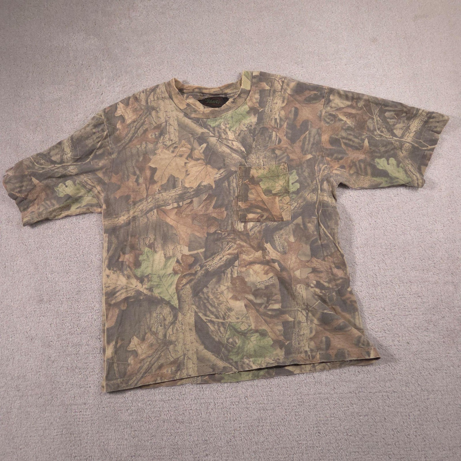 Liberty Shirt Mens Large Brown Camo Pocket Tee Hunting Advantage Outdoor gallery