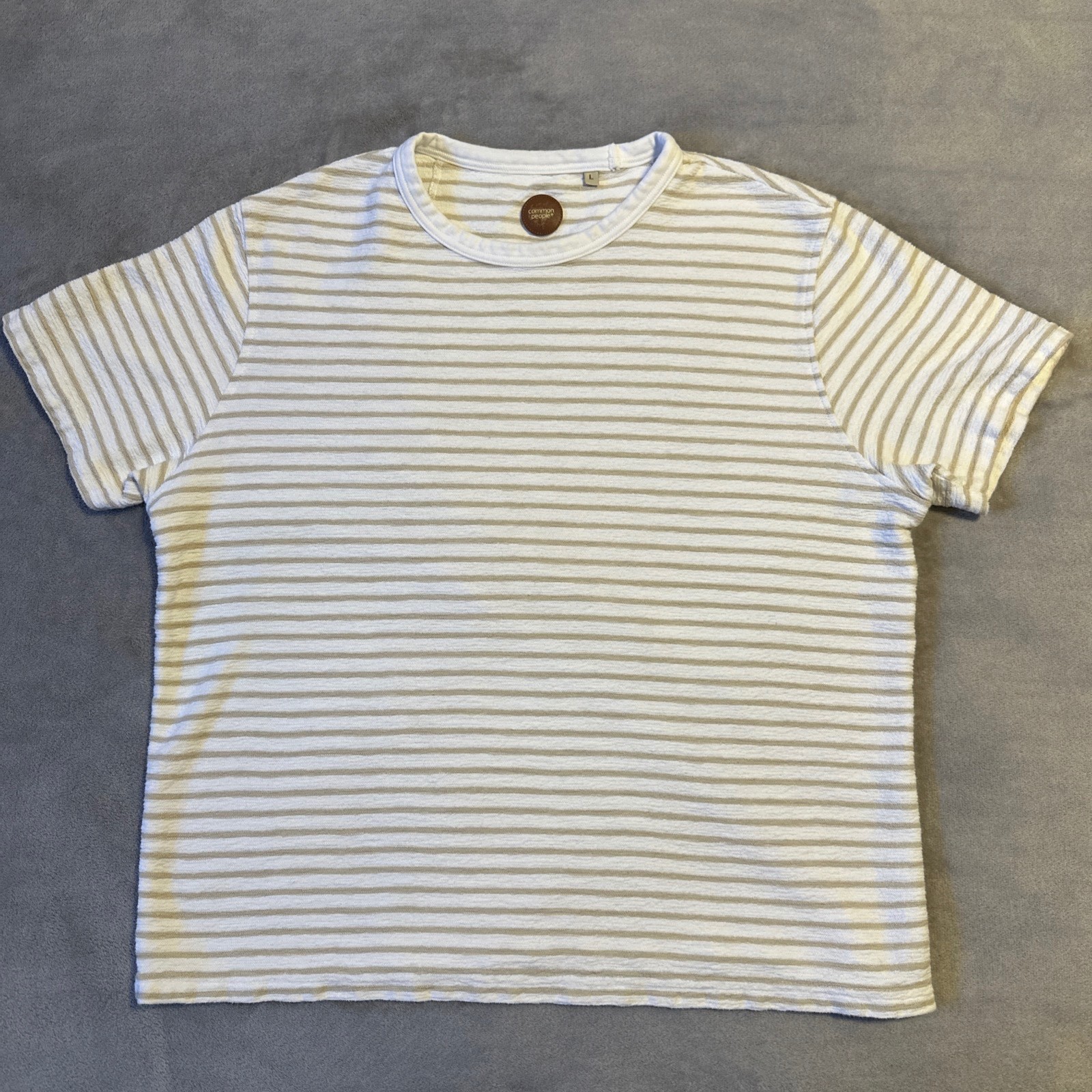 Common People Men's Striped T-Shirt Large Short Sleeve Casual gallery