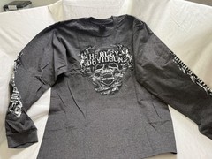 Harley Davidson Long Sleeve Shirt XL Gray Taipei Taiwan Double Sided Graphic Bik