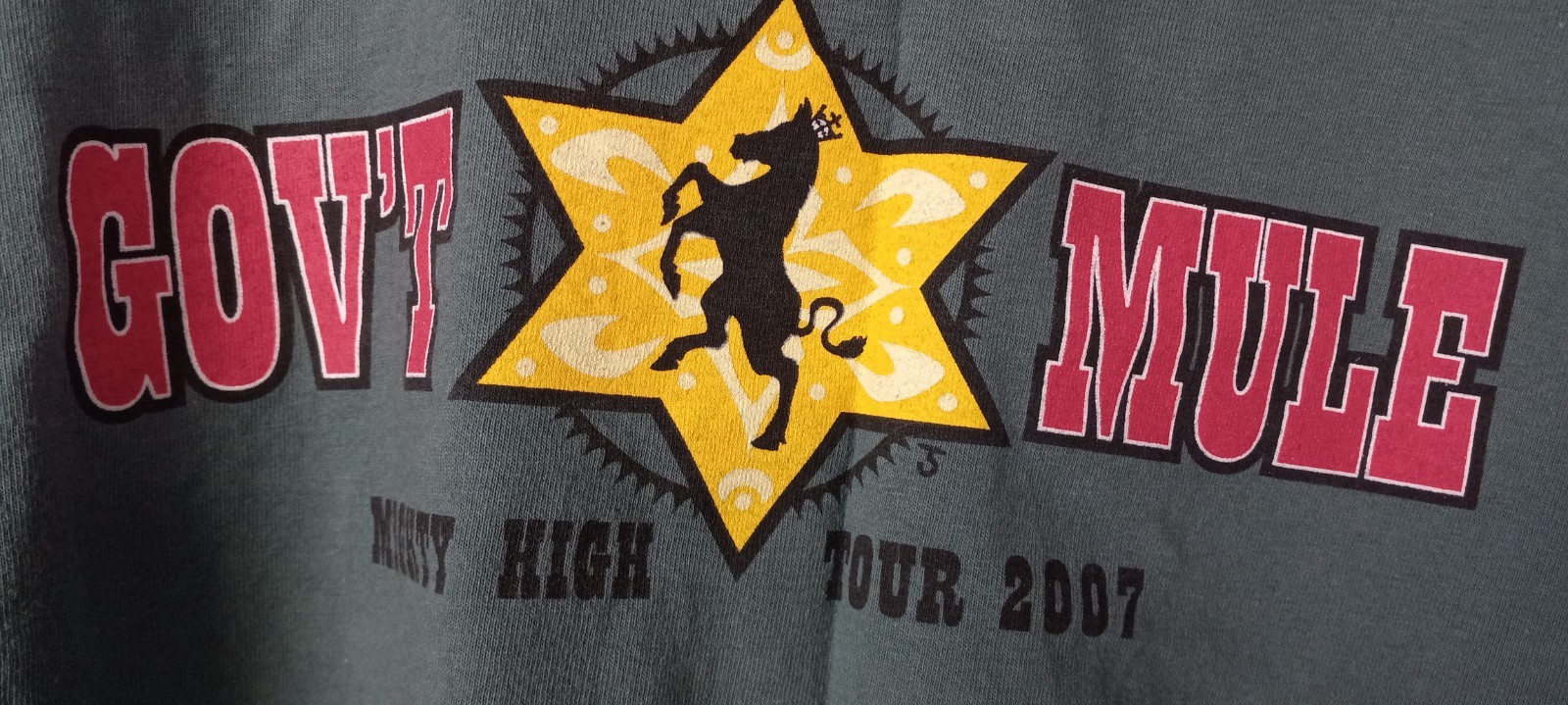Gov't Mule 2007 Mighty High Tour Shirt XL Exc Used Condit Sea Green Great Color gallery