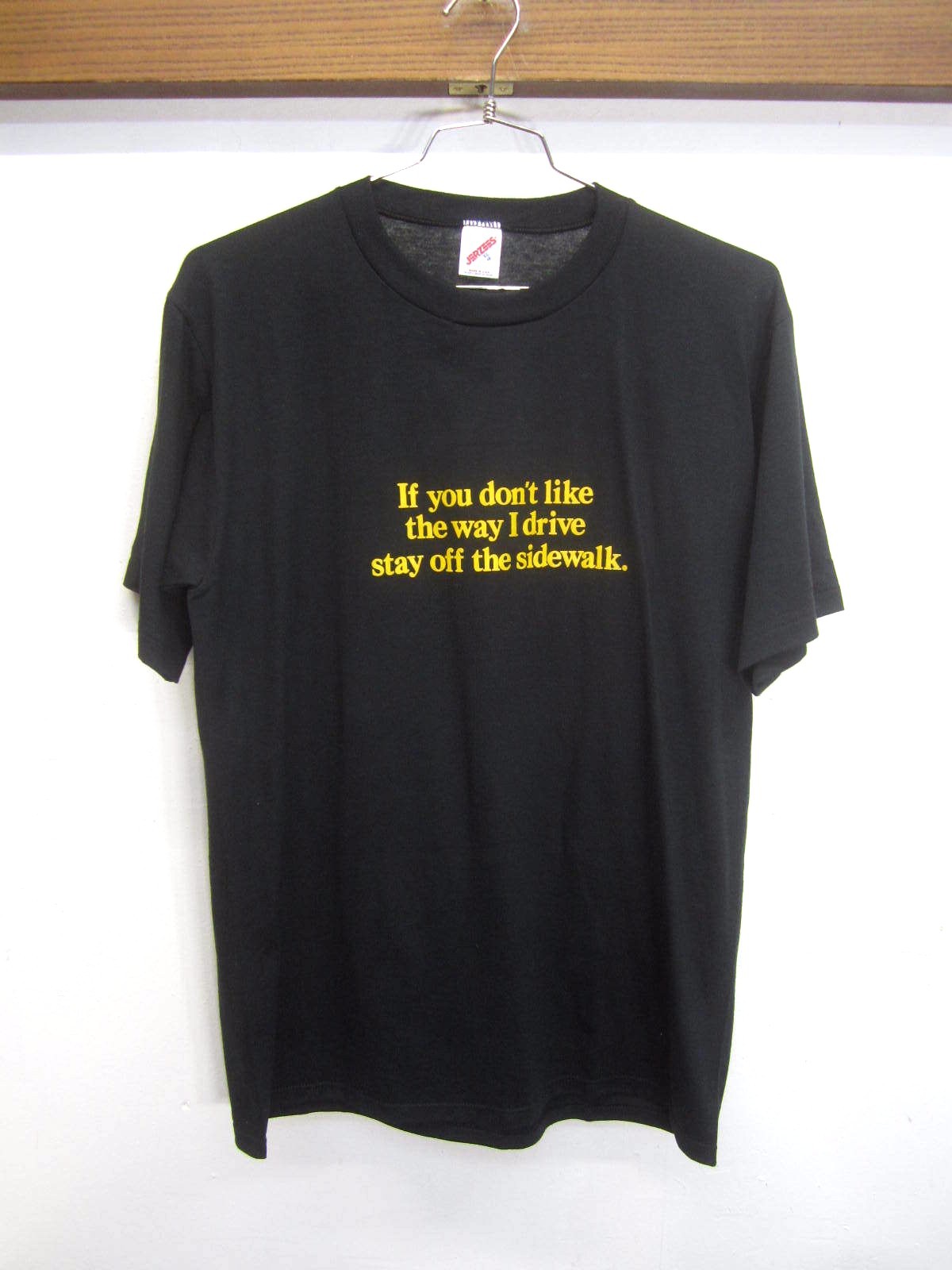 NWOT Jerzees Joke T-Shirt black 50/50 poly/cotton sz XL 46 made in USA