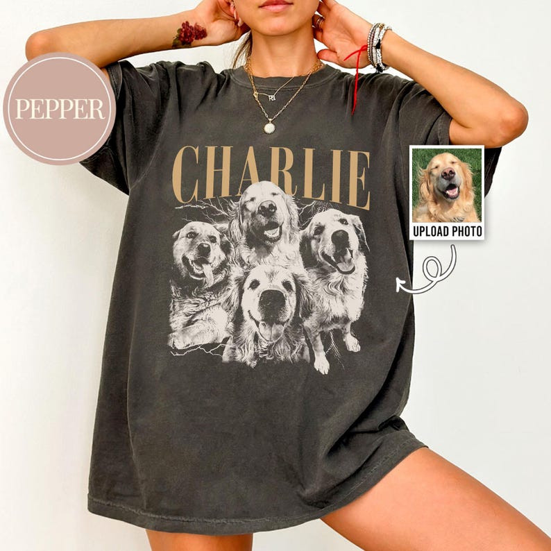 Personalized Pet Shirt Custom Dog Photo Tee Cat Lover Memorial Gift gallery