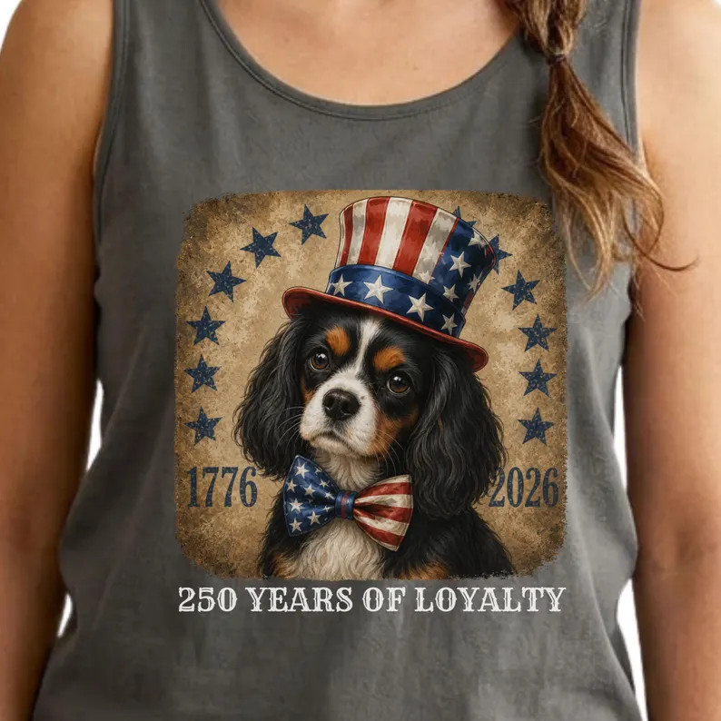 Tricolor Dog Patriotic Tank Top