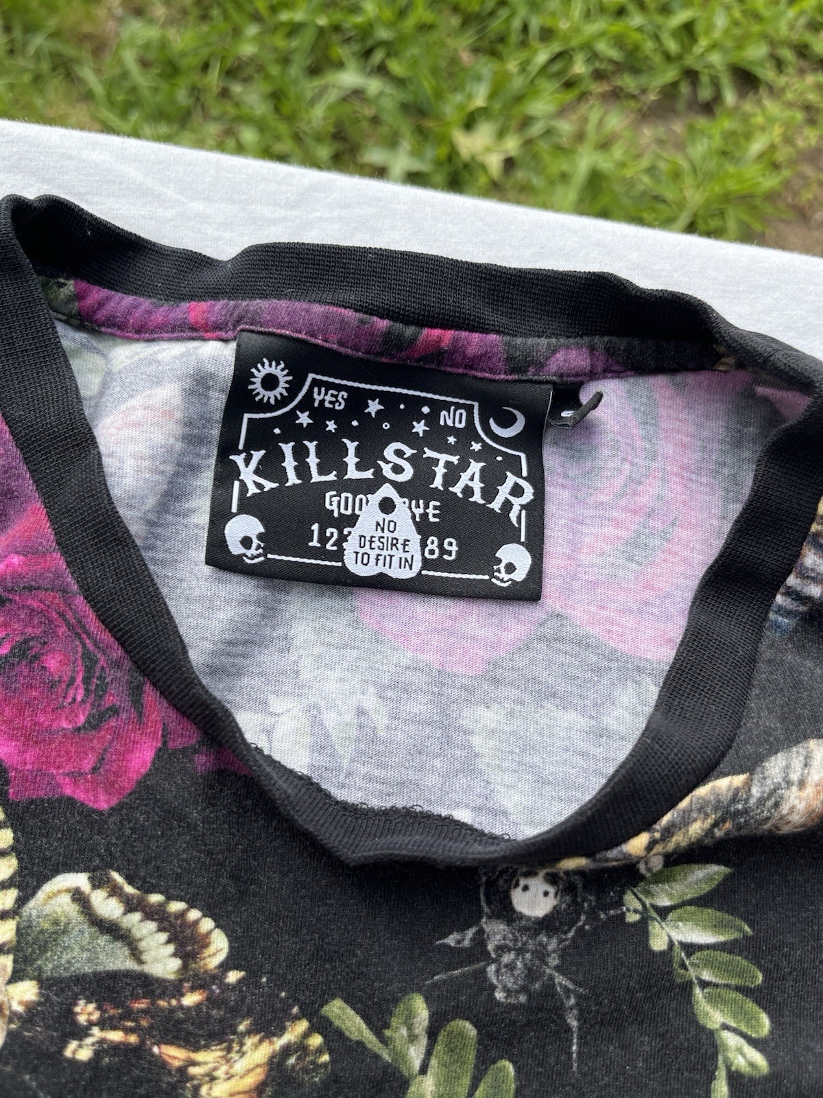 Kill Star Floral Shirt Size Small Unisex 100% Cotton gallery