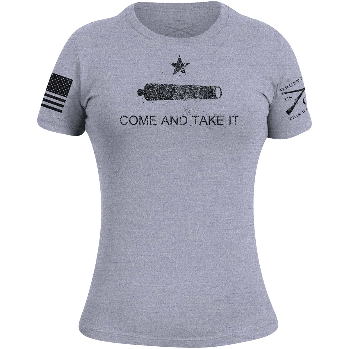 Grunt Style Women's Come And Take It T-Shirt - Heather Gray gallery