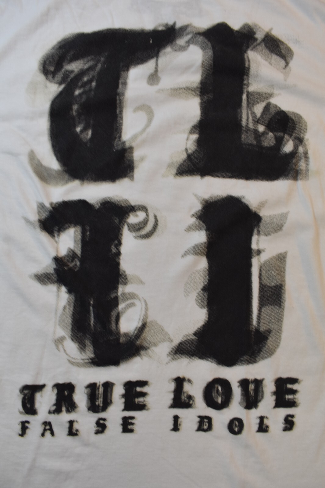 True Love False Idols Mens TLFI Black Letter White Shirt NWT 2XL gallery
