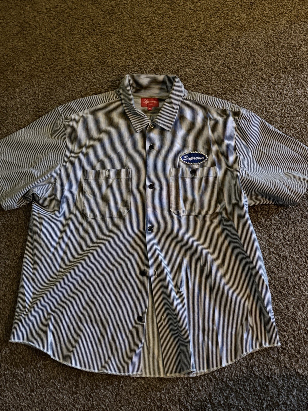 Supreme Studded Patch S/S Work Shirt Men’s XL gallery
