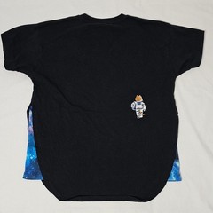 Graniph Astro Cat Embroidered Graphic T-Shirt Black SS Japan Streetwear