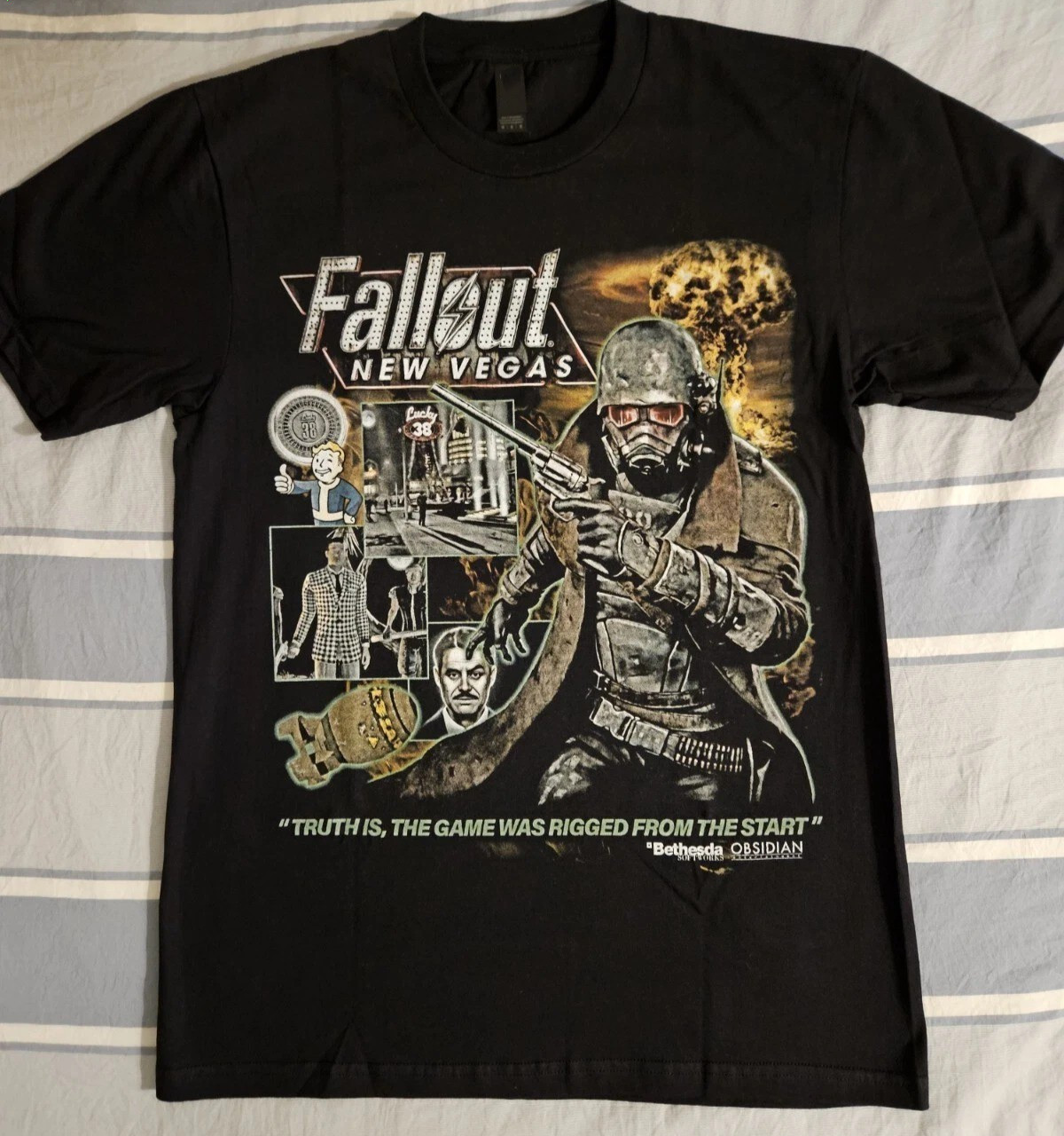 SALE!! 2025 Fallout New Vegas The Courier Wasteland Black T-Shirt gallery