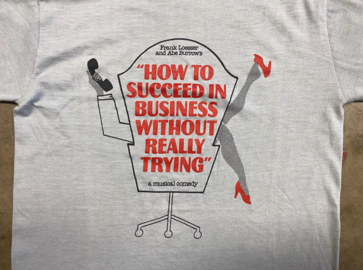 Vintage 80s How to Succeed In Business Musical Comedy T shirt | M gallery