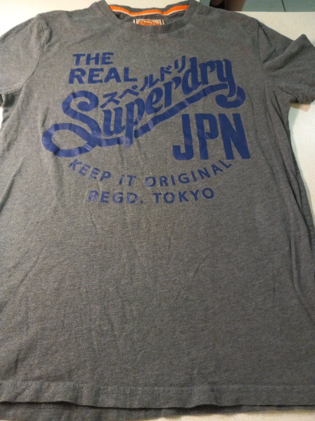 Vintage SUPERDRY AUTHENTIC REGISTERED . JPN Graphic Gray T-Shirt Size S gallery
