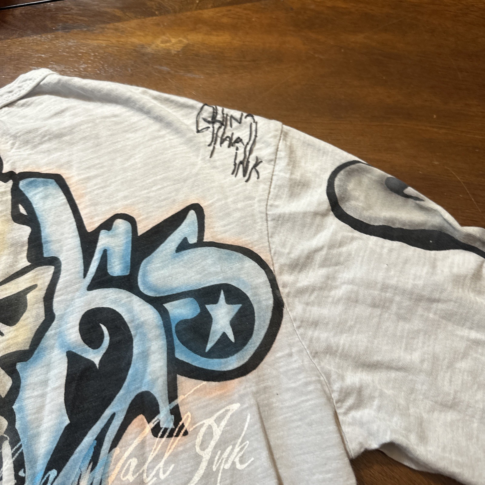 The Great China Wall Ink Men’s Longsleeve M Shirt Graffiti And Skulls gallery