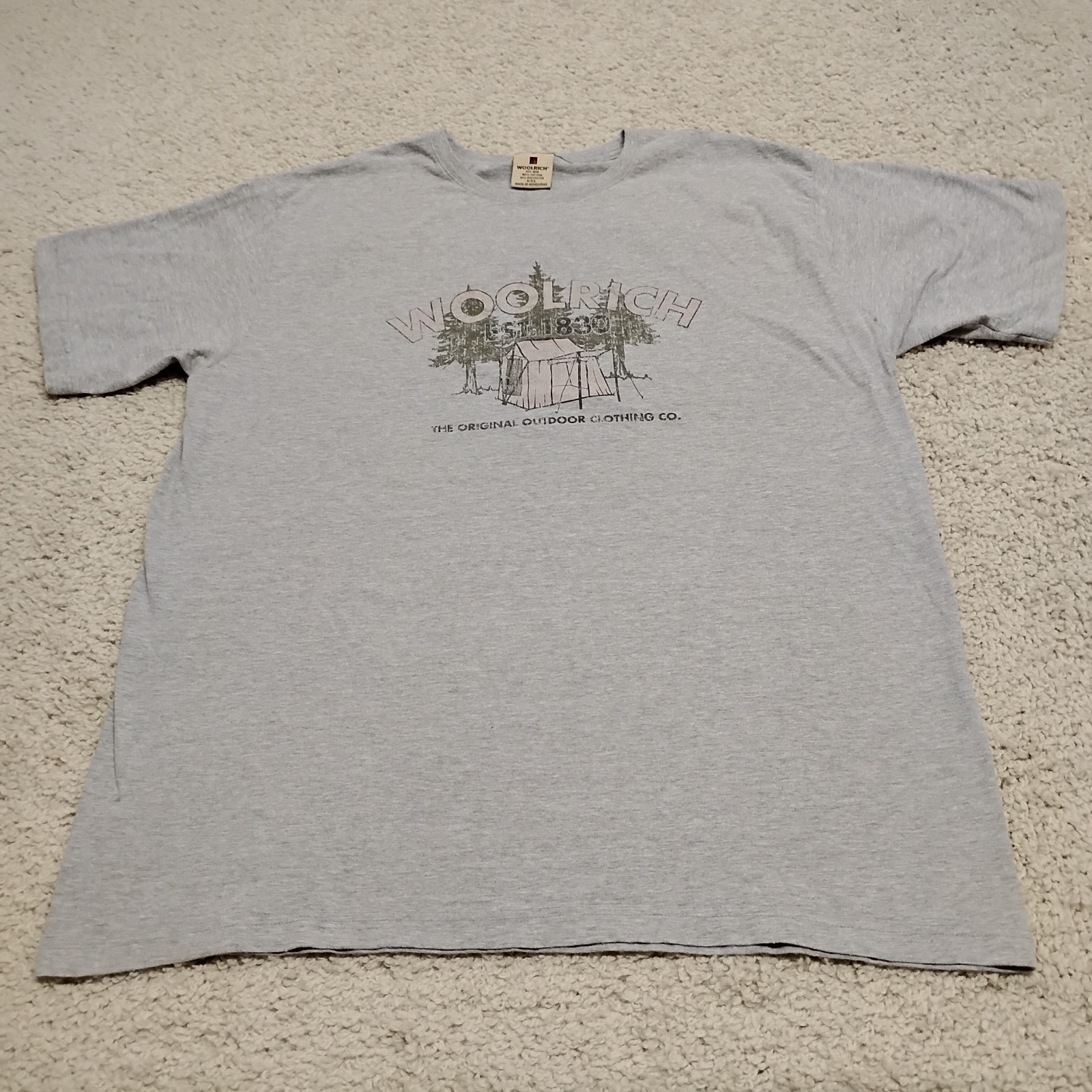 Vintage Woolrich Shirt Mens 2XL Gray Hiking Camping Fish Wilderness Nature 90s gallery