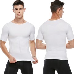 Men’s Compression Shirt Tops Slimming Tummy Control Body Shaper Abs Abdomen Vest