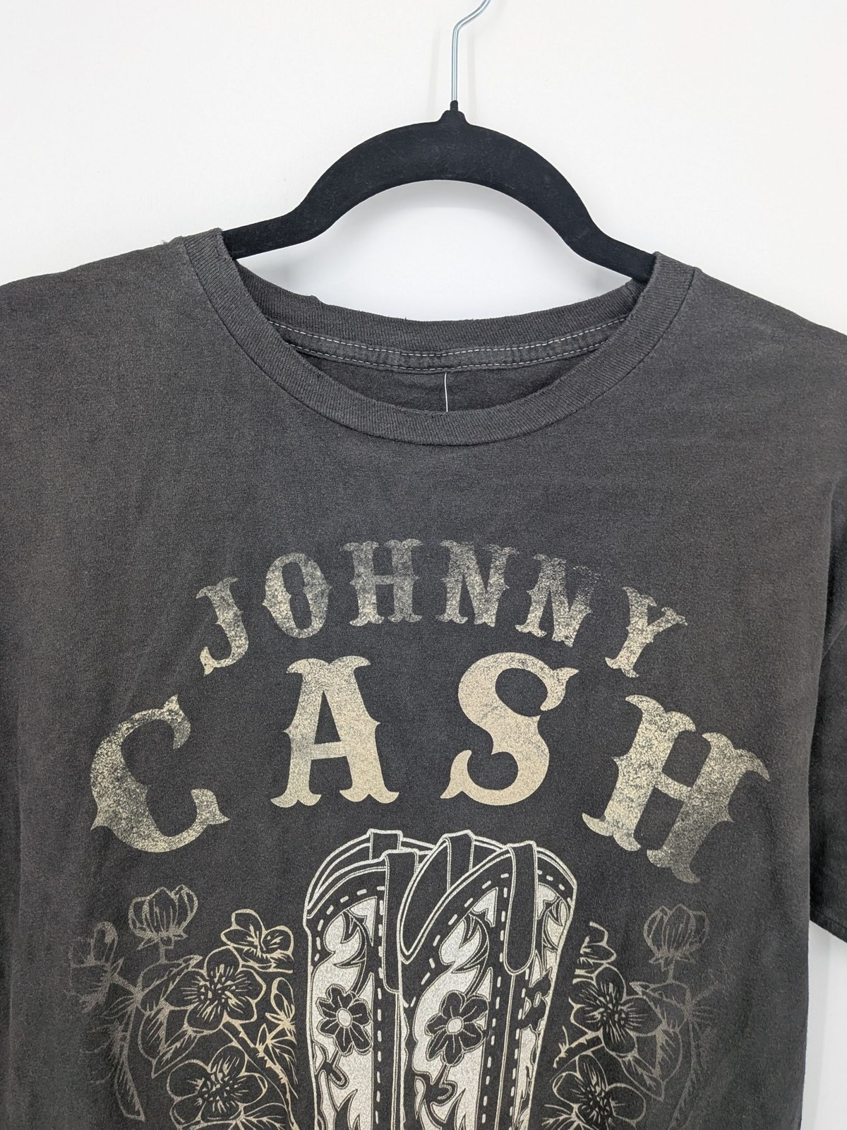 Johnny Cash Graphic T Shirt Walk The Line Western Country Grunge Festival Medium gallery