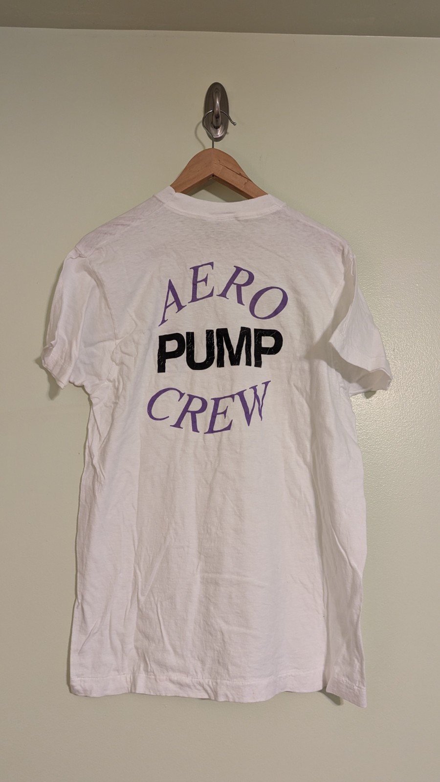 Vtg 80s Aerosmith Pump World Tour 1989 Crew Tee Shirt RARE Sz Xl 20×27