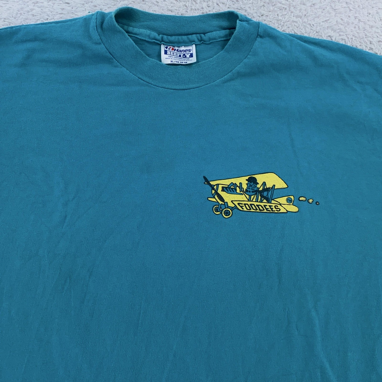 Vintage Foodee's Pizza Milford New Hampshire T-Shirt L Pizzeria Restaurant Food gallery