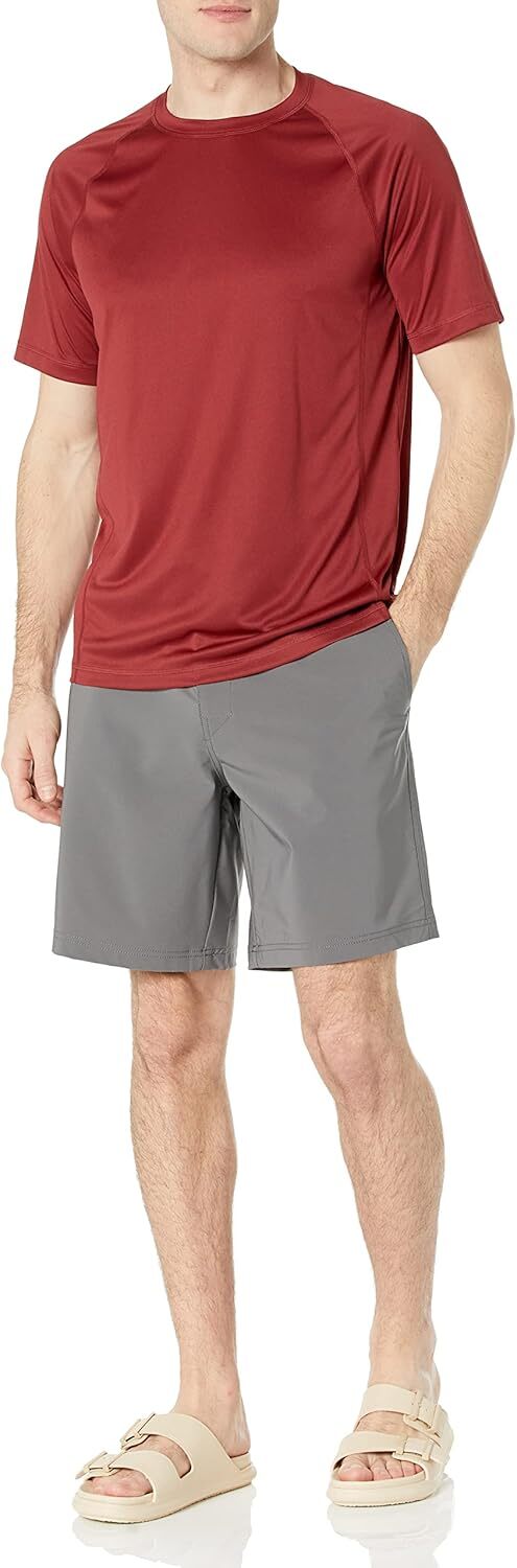 Quick-Dry UPF 50 Swim Tee for Men Slim Fit Short Sleeve Rash Guard Shirt gallery